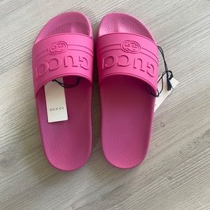 Brand new pink Gucci slides